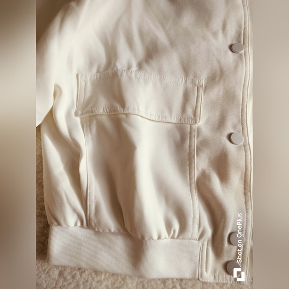 Indefeir Jacket spring White vintage solid long sleeves women's - Picture 9 of 11